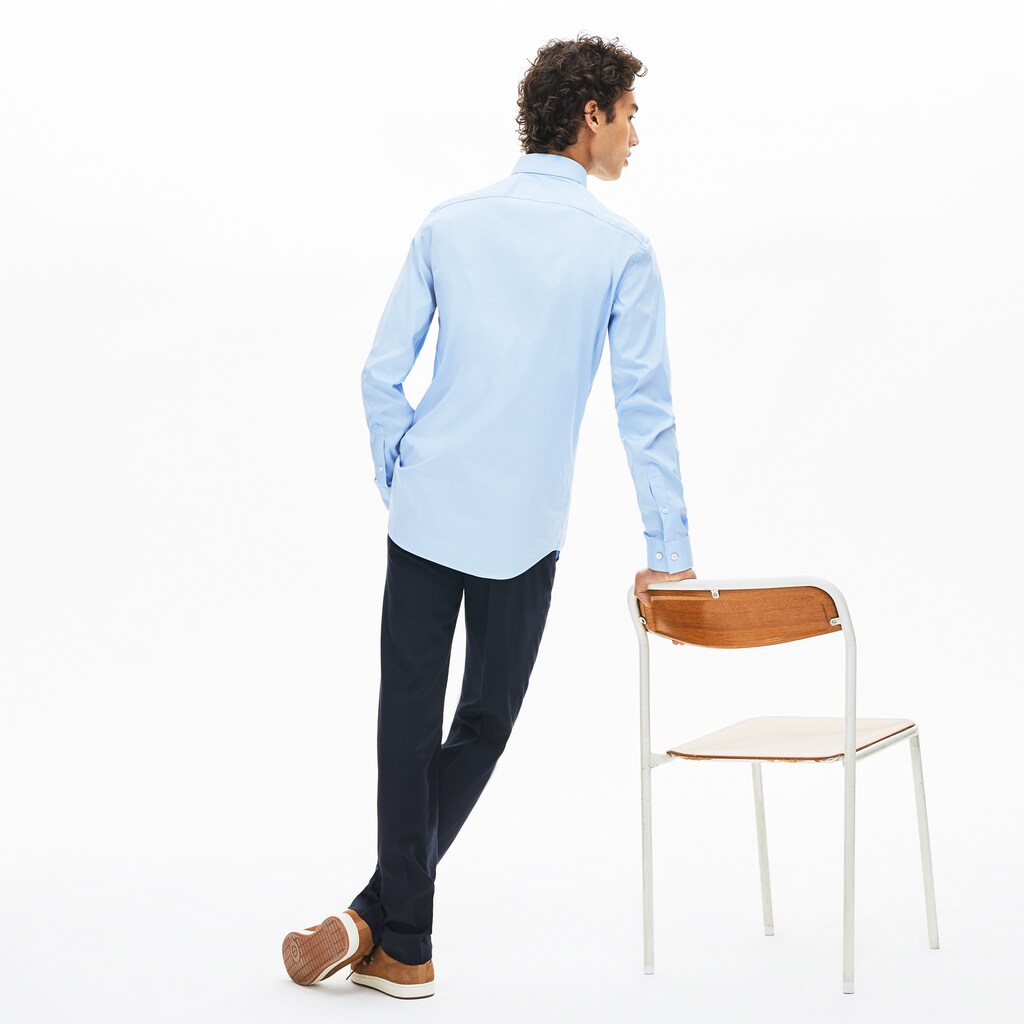 Men's Slim-Fit Stretch Cotton Poplin Shirt / Lacoste