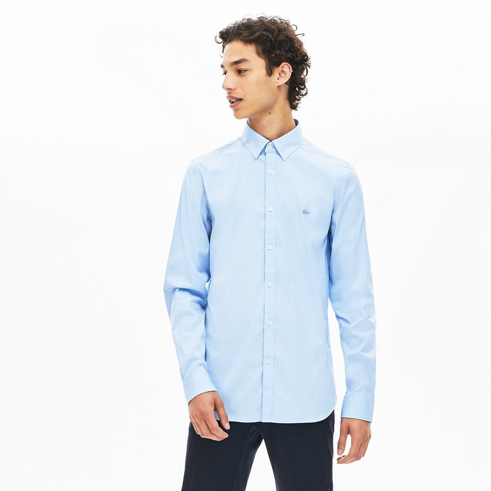 Men's Slim-Fit Stretch Cotton Poplin Shirt / Lacoste