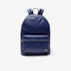 Men's Lacoste LIVE Signature Print Zippered Backpack / Lacoste