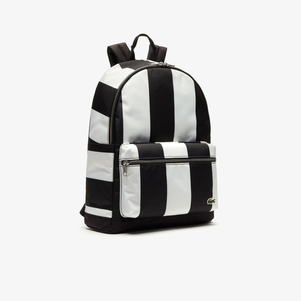 Men's Lacoste LIVE Detachable Pouch Striped Backpack / Lacoste