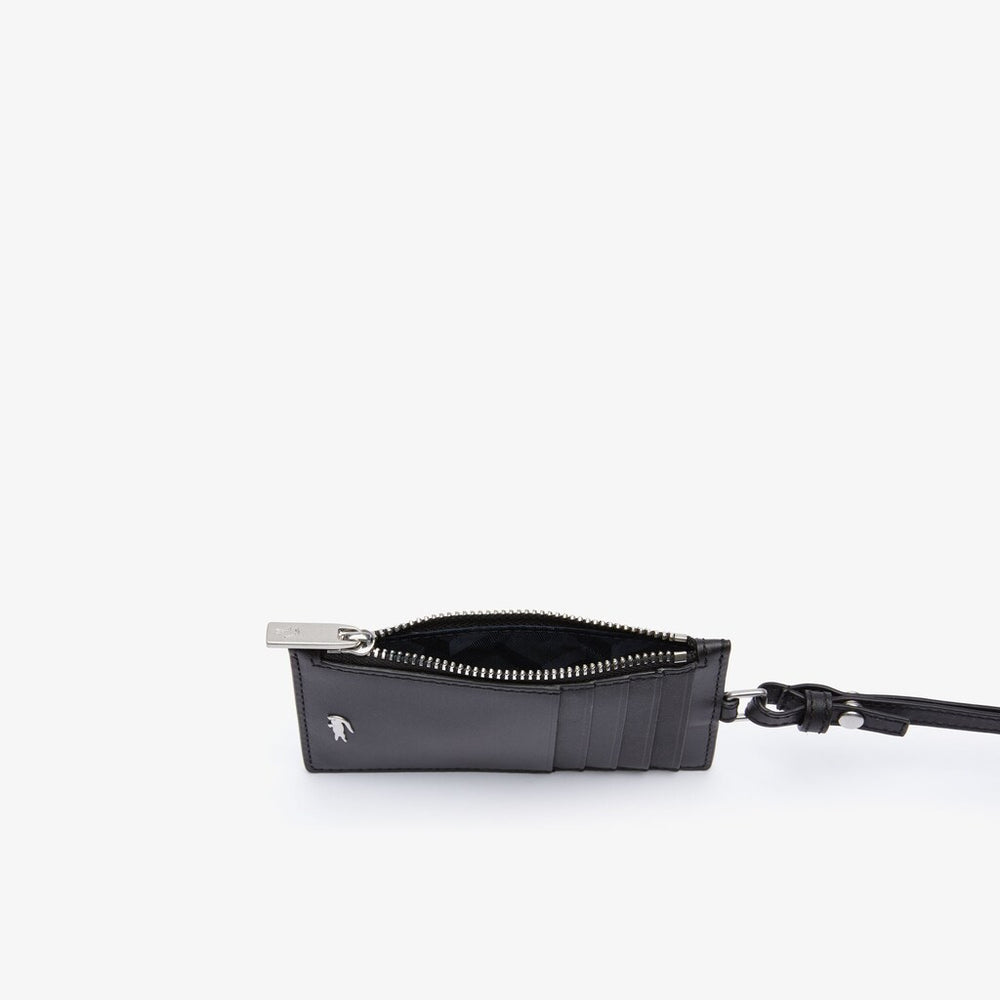 Men's Fitzgerald Leather Neck Strap Zippered Card Holder / Lacoste