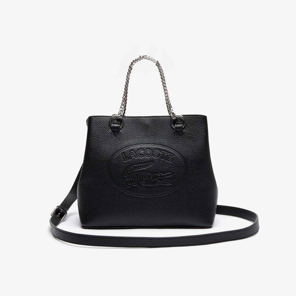Women's Croco Crew Grained Leather Bucket Bag / Lacoste