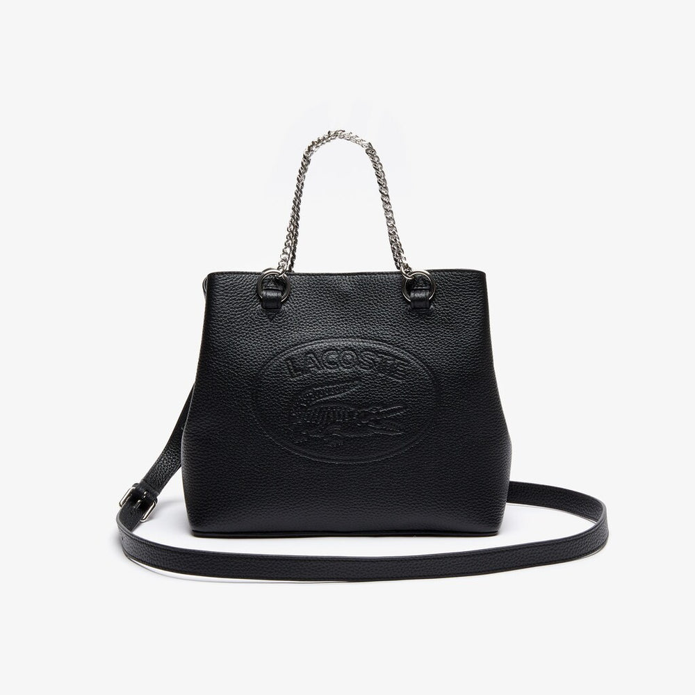 Women's Croco Crew Grained Leather Bucket Bag / Lacoste