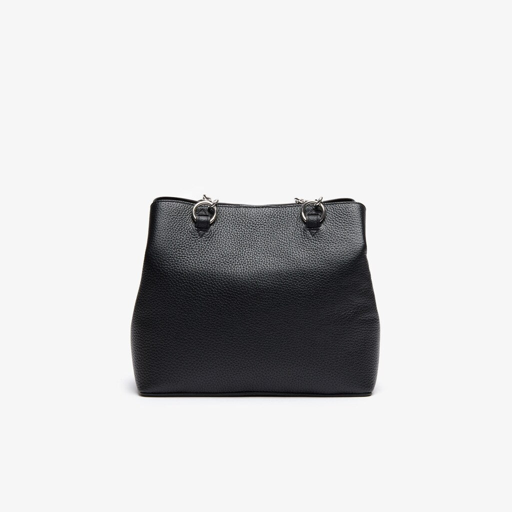 Women's Croco Crew Grained Leather Bucket Bag / Lacoste