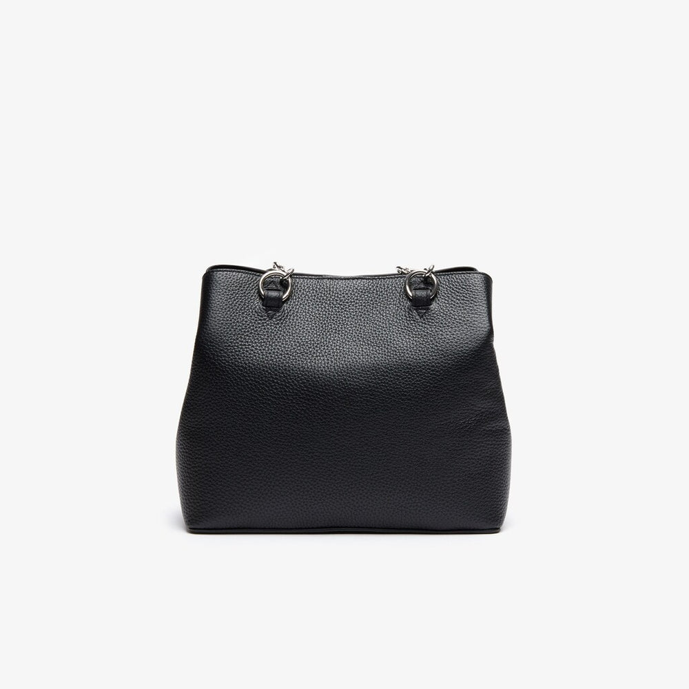 Women's Croco Crew Grained Leather Bucket Bag / Lacoste