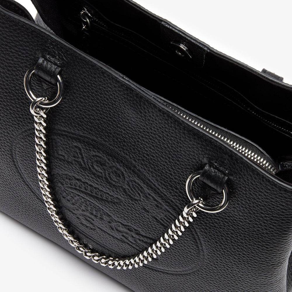 Women's Croco Crew Grained Leather Bucket Bag / Lacoste