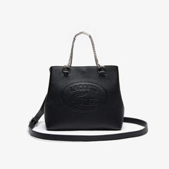 Women's Croco Crew Grained Leather Bucket Bag / Lacoste