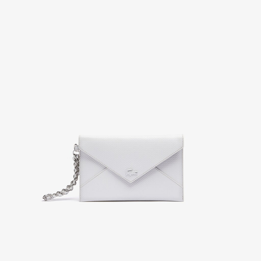 Women's Chantaco Chain Leather Envelope Wallet / Lacoste