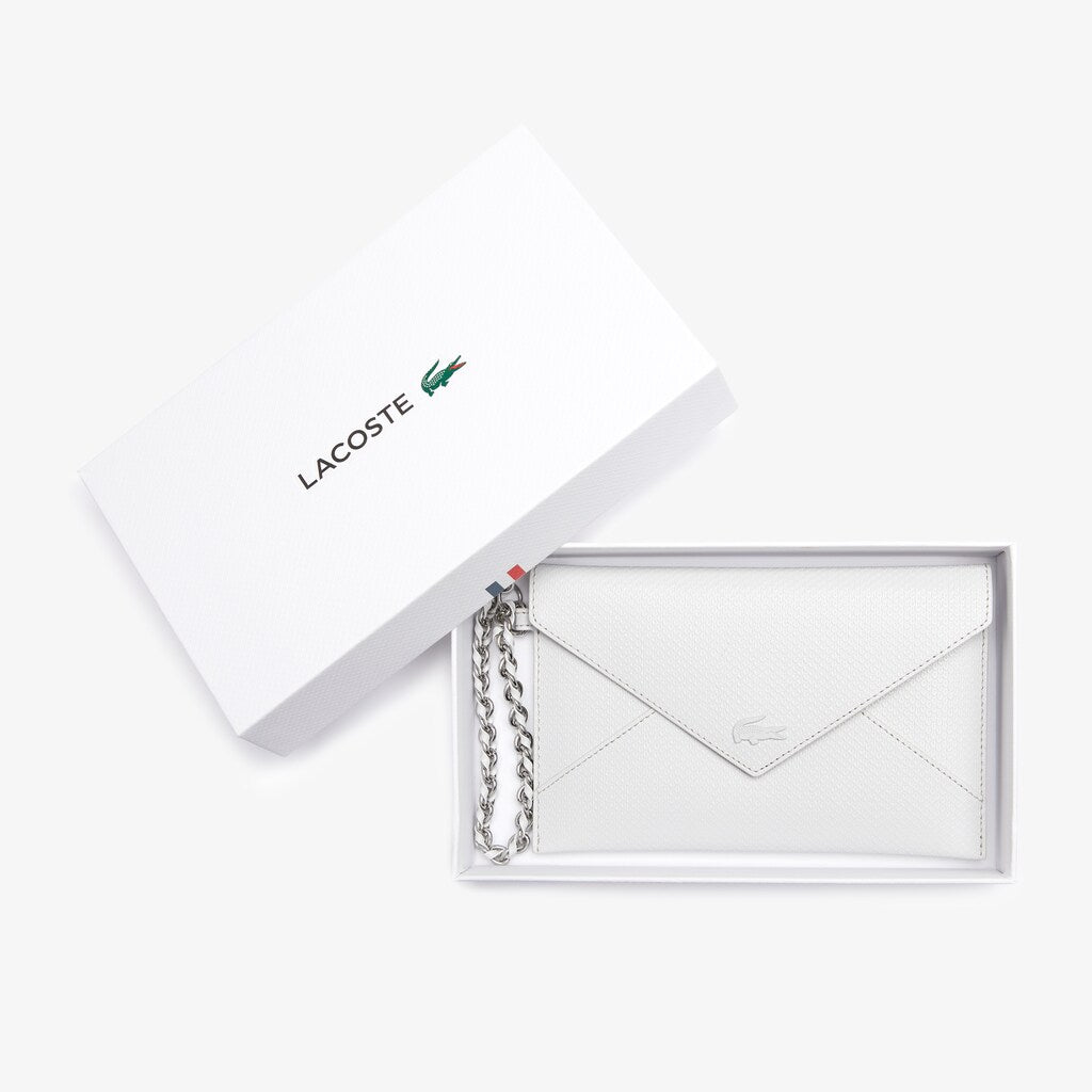 Women's Chantaco Chain Leather Envelope Wallet / Lacoste