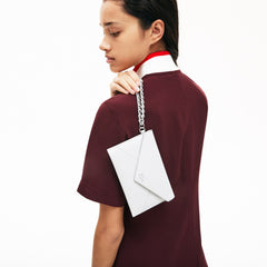 Women's Chantaco Chain Leather Envelope Wallet / Lacoste