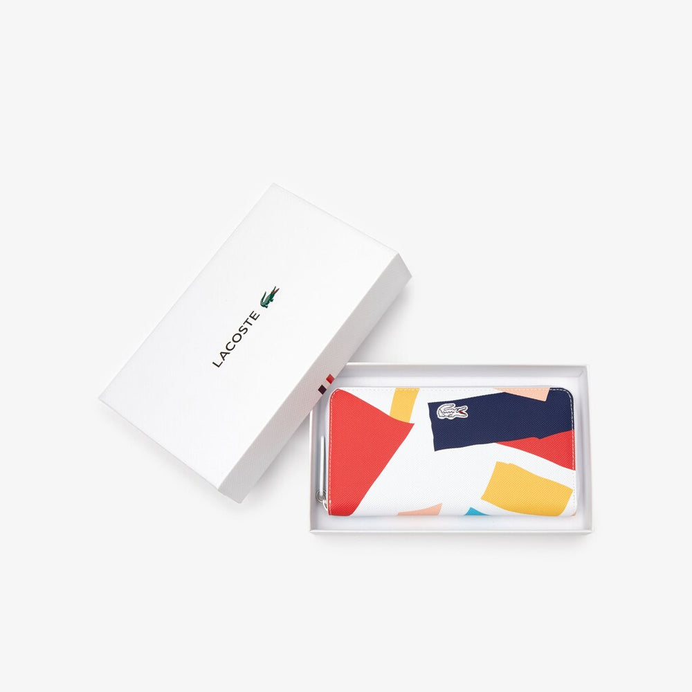 Women's L.12.12 Coloured Design Zippered Wallet / Lacoste