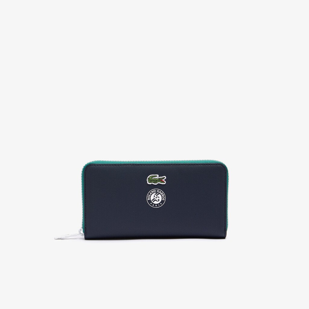Women's Roland Garros Contrast Interior Zippered Wallet / Lacoste