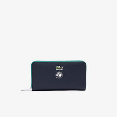 Women's Roland Garros Contrast Interior Zippered Wallet / Lacoste
