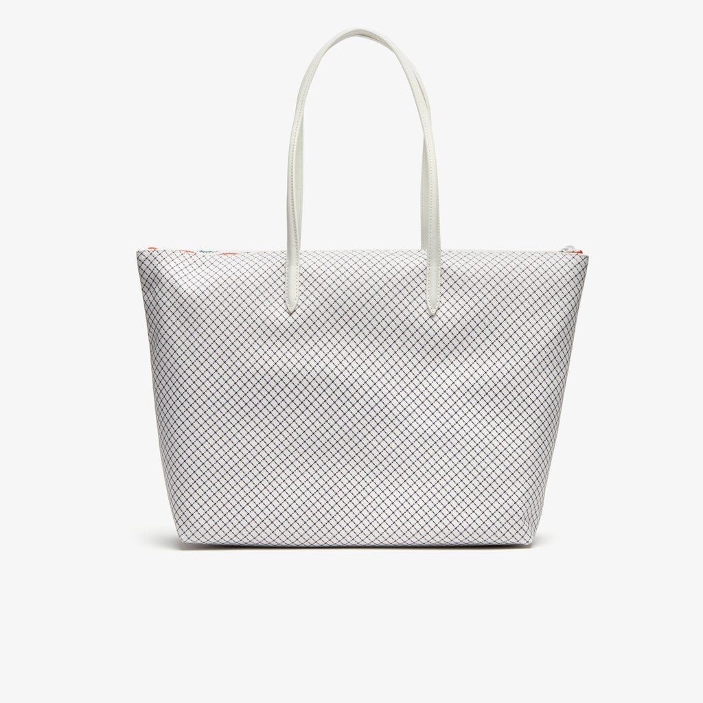 Women's Roland Garros Panama Hat Print Zippered Tote / Lacoste