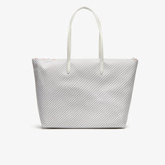 Women's Roland Garros Panama Hat Print Zippered Tote / Lacoste