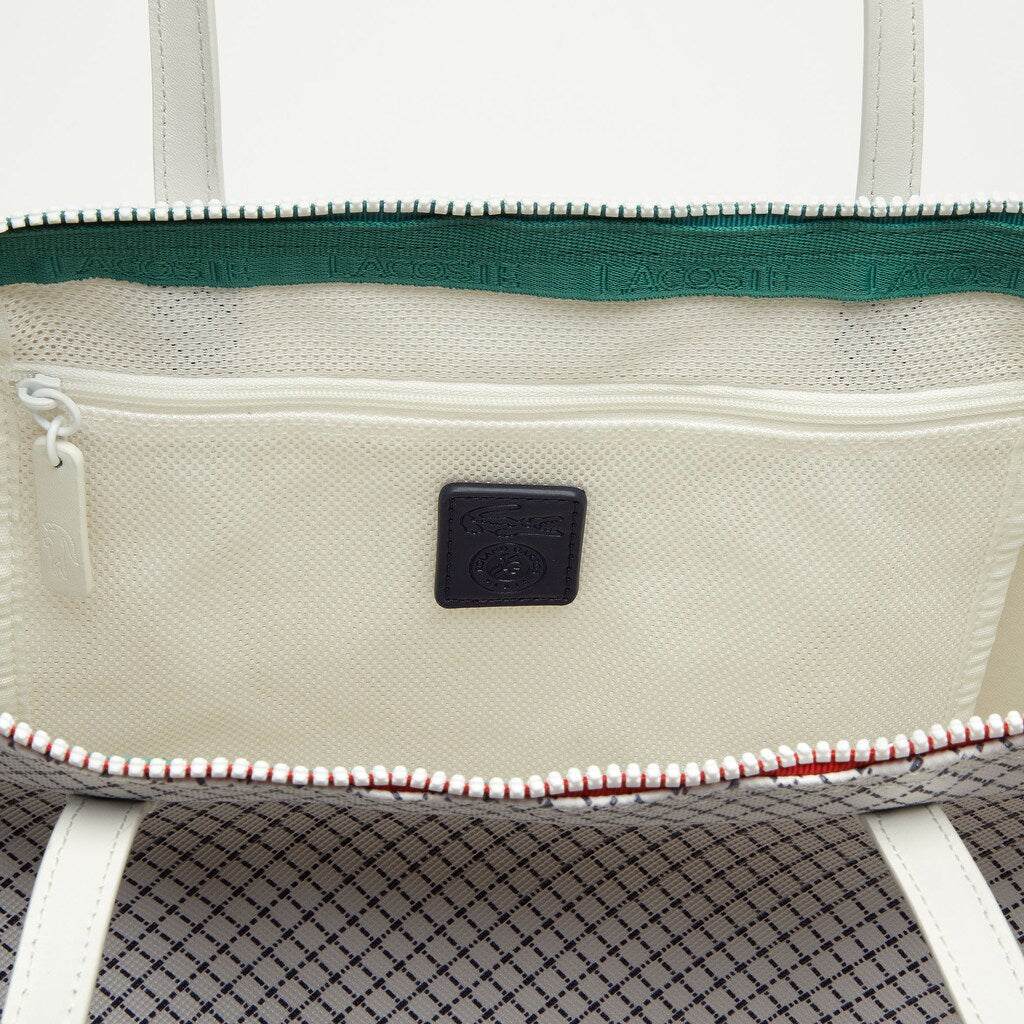 Women's Roland Garros Panama Hat Print Zippered Tote / Lacoste