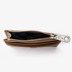 Men's Chantaco Matte Piqué Leather Zip 6 Card Holder / Lacoste