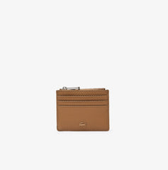 Men's Chantaco Matte Piqué Leather Zip 6 Card Holder / Lacoste