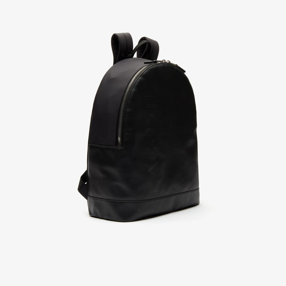 Men's L.12.12 Signature Leather Zip Backpack / Lacoste