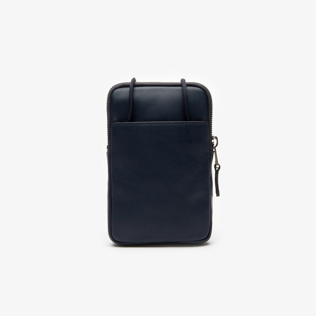 Men's L.12.12 Neck Strap Leather Mini Flat Bag / Lacoste