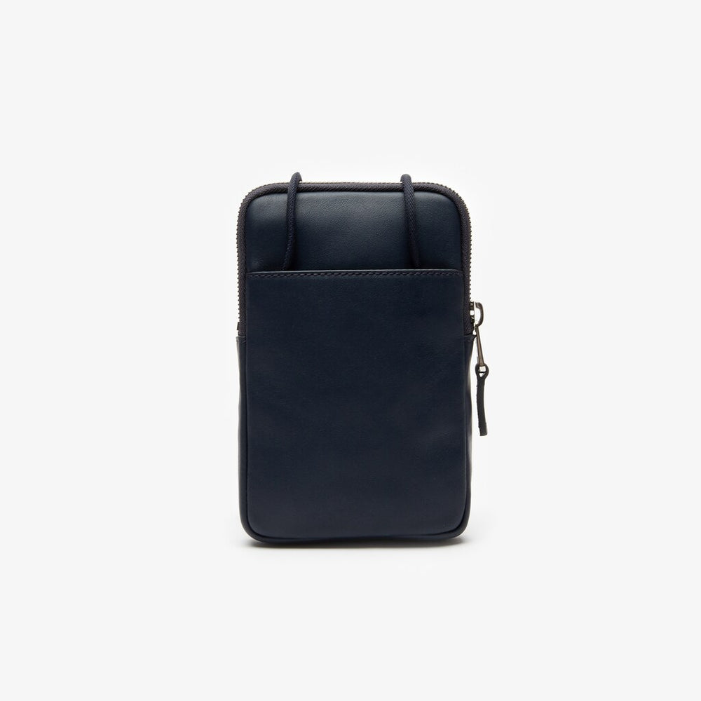 Men's L.12.12 Neck Strap Leather Mini Flat Bag / Lacoste
