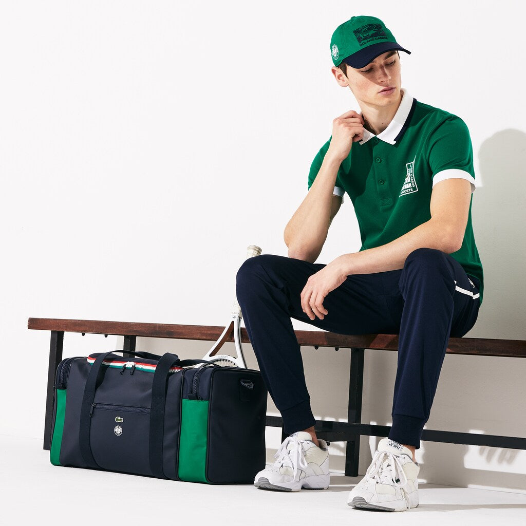 Men's Roland Garros Two-Tone Nylon Zippered Sports Bag / Lacoste
