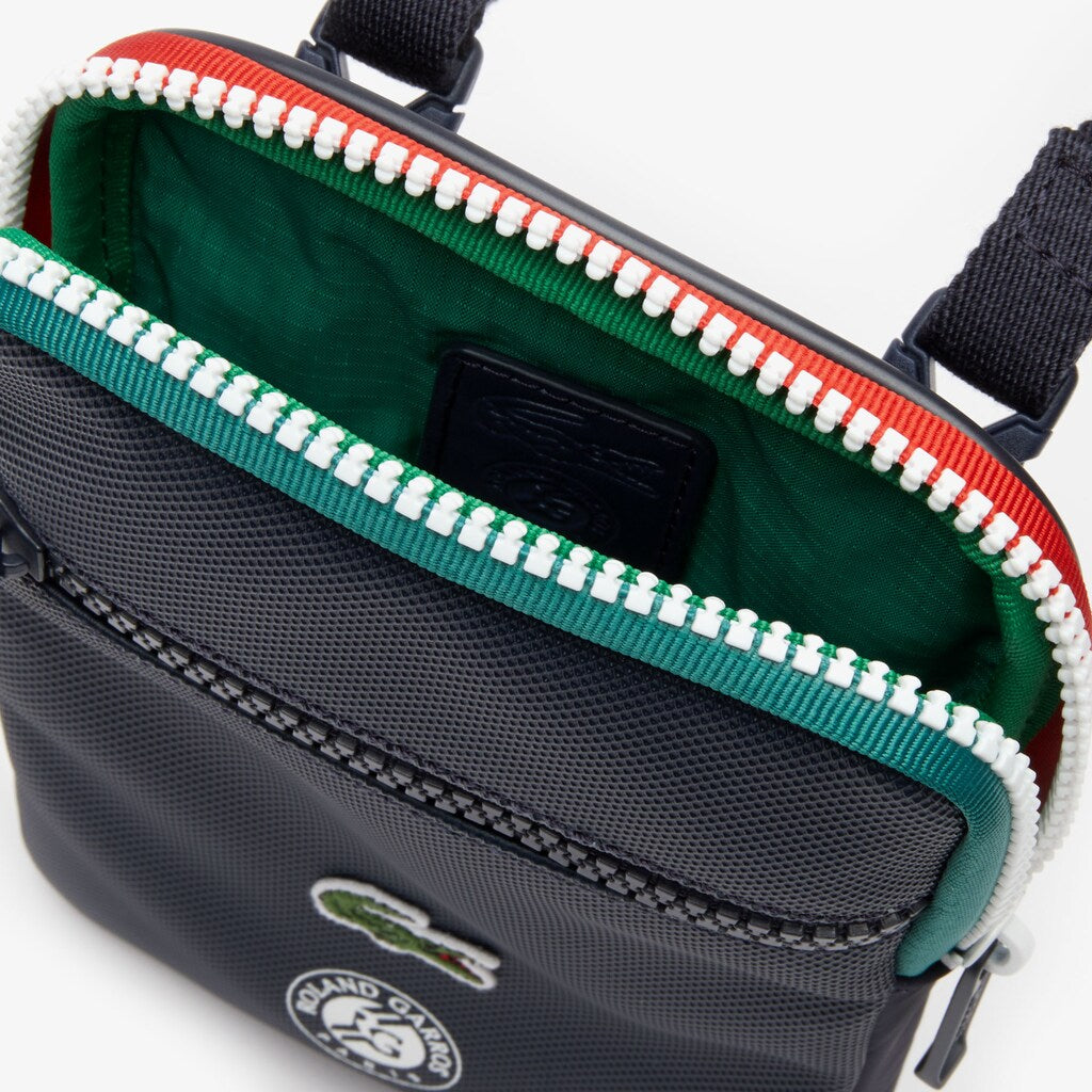 Men's Roland Garros Adjustable Strap Mini Zip Flat Bag / Lacoste