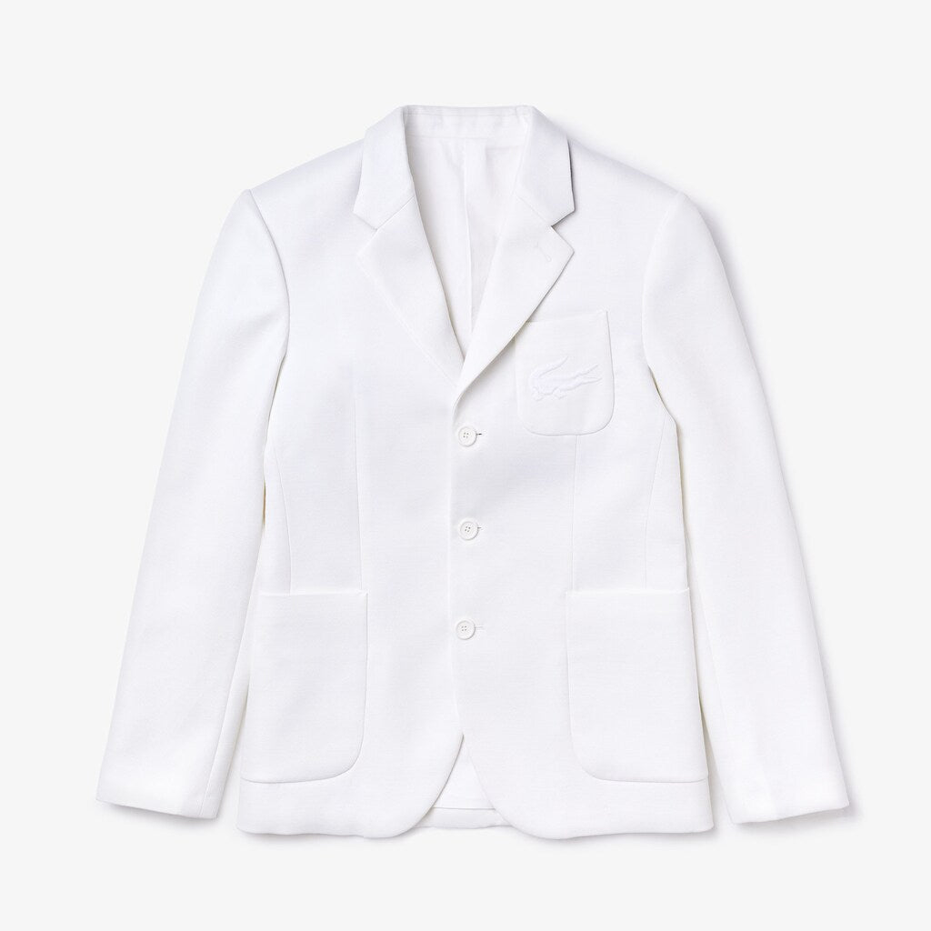 Men's Fashion Show Solid Blazer with Chest Pocket / Lacoste