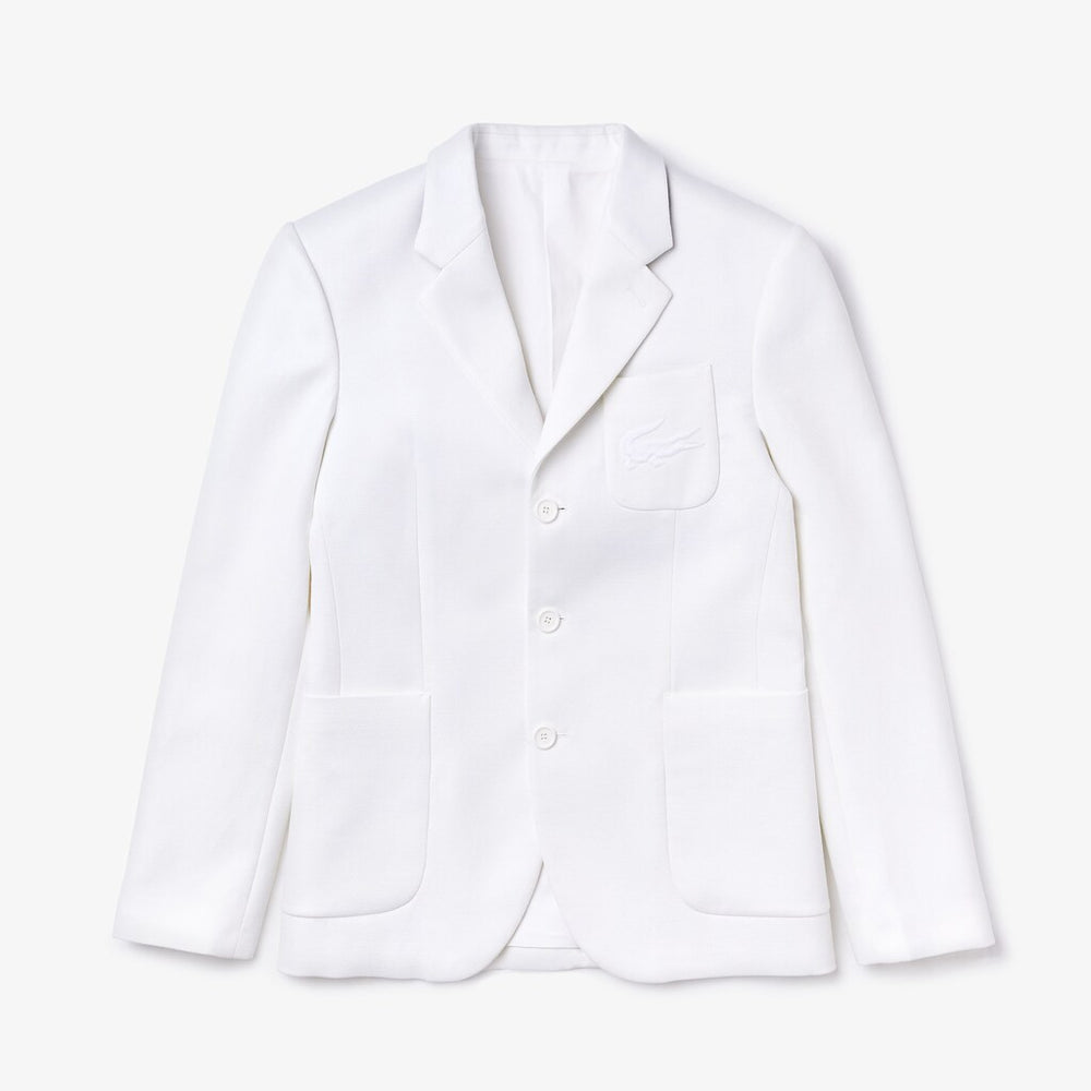 Men's Fashion Show Solid Blazer with Chest Pocket / Lacoste