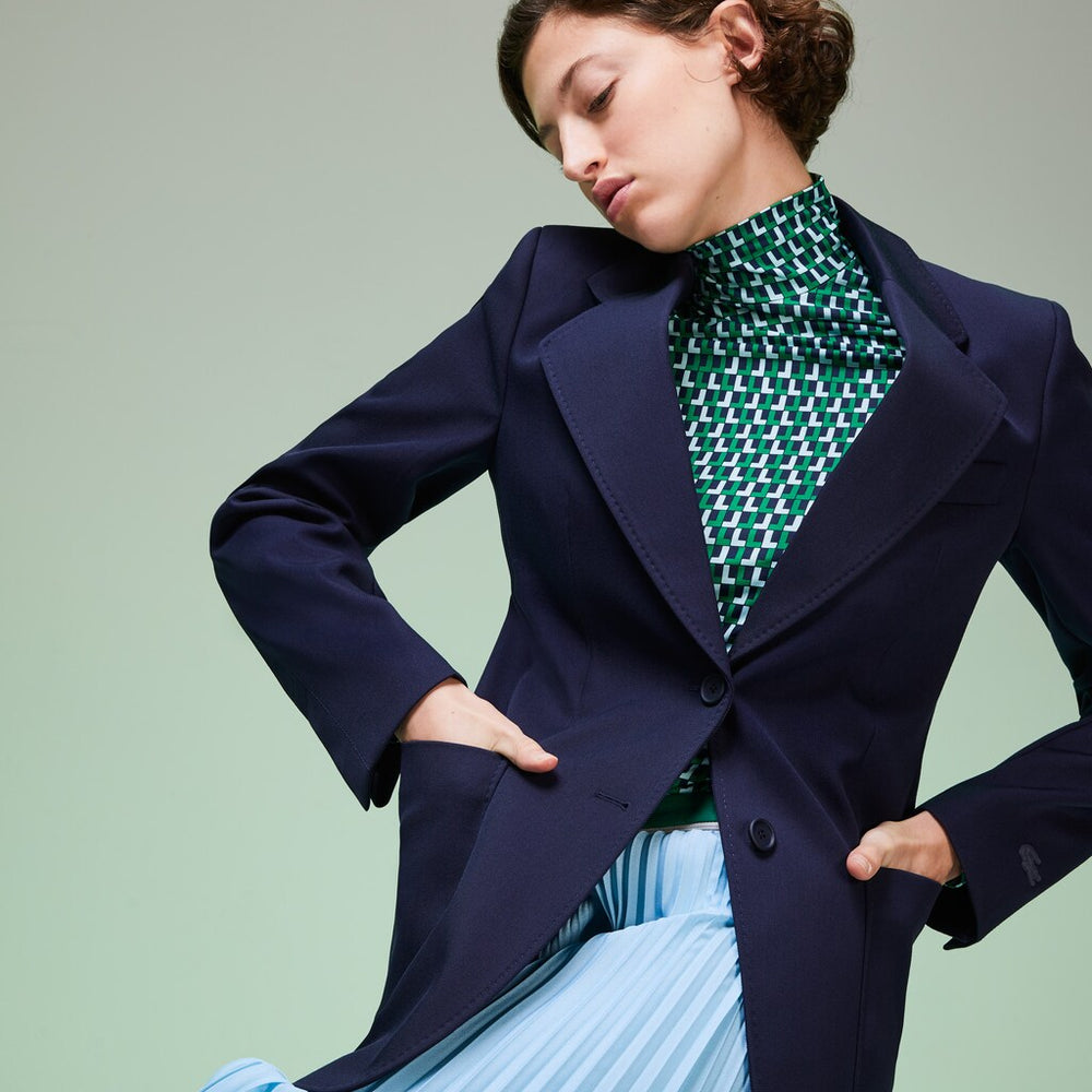 Women's Fashion Show Solid Wool Blend Blazer / Lacoste