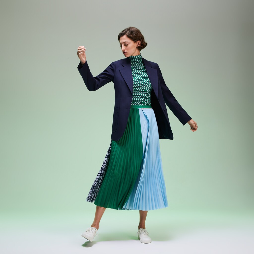 Women's Fashion Show Solid Wool Blend Blazer / Lacoste