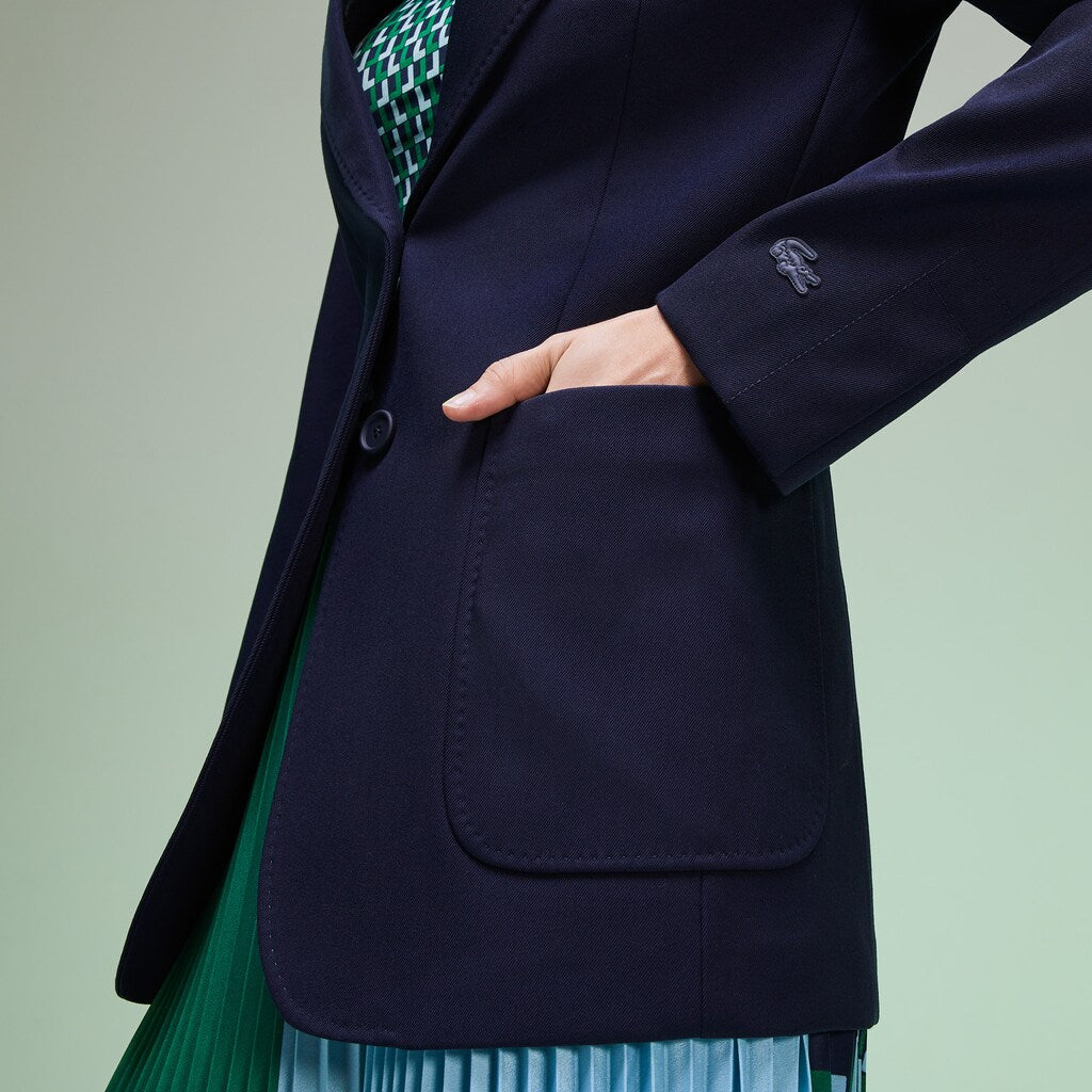 Women's Fashion Show Solid Wool Blend Blazer / Lacoste