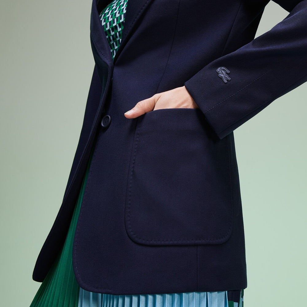 Women's Fashion Show Solid Wool Blend Blazer / Lacoste