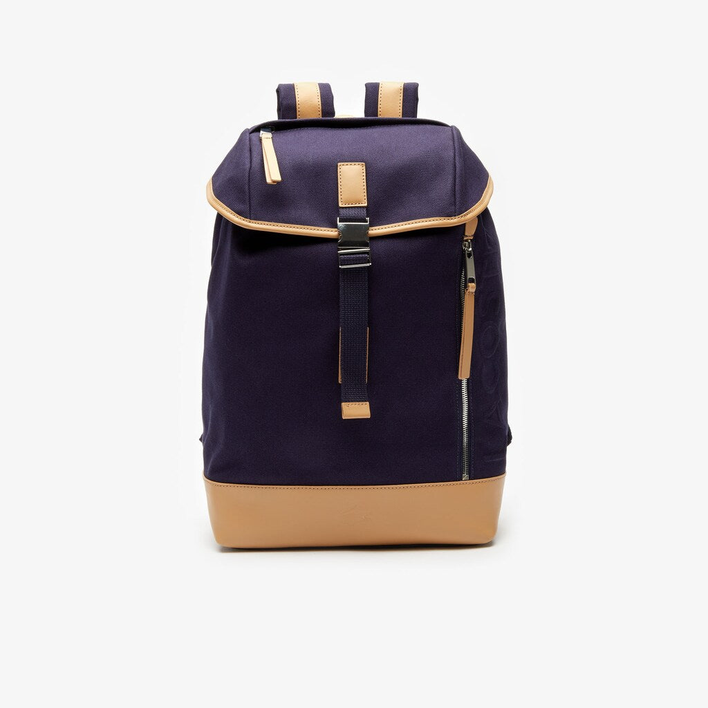 Men's Leather Finishes Cotton Flap Backpack / Lacoste