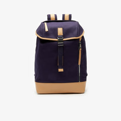 Men's Leather Finishes Cotton Flap Backpack / Lacoste