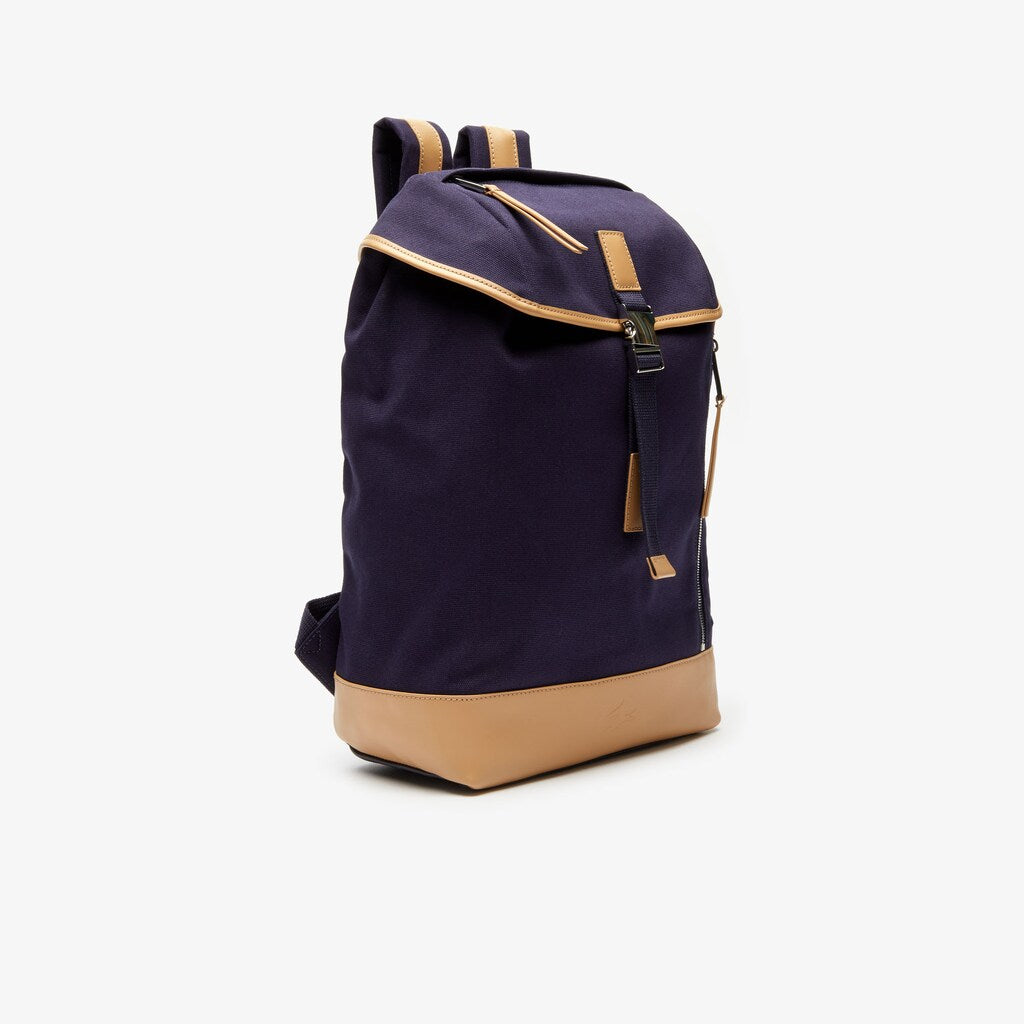 Men's Leather Finishes Cotton Flap Backpack / Lacoste