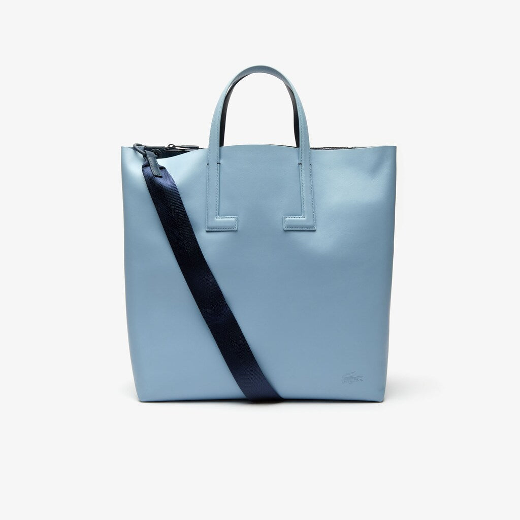 Women's Reversible Leather Tote Bag with Detachable Strap / Lacoste