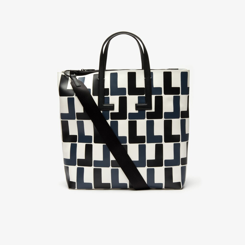 Women's Fashion Show Monogram Leather Double Tote / Lacoste
