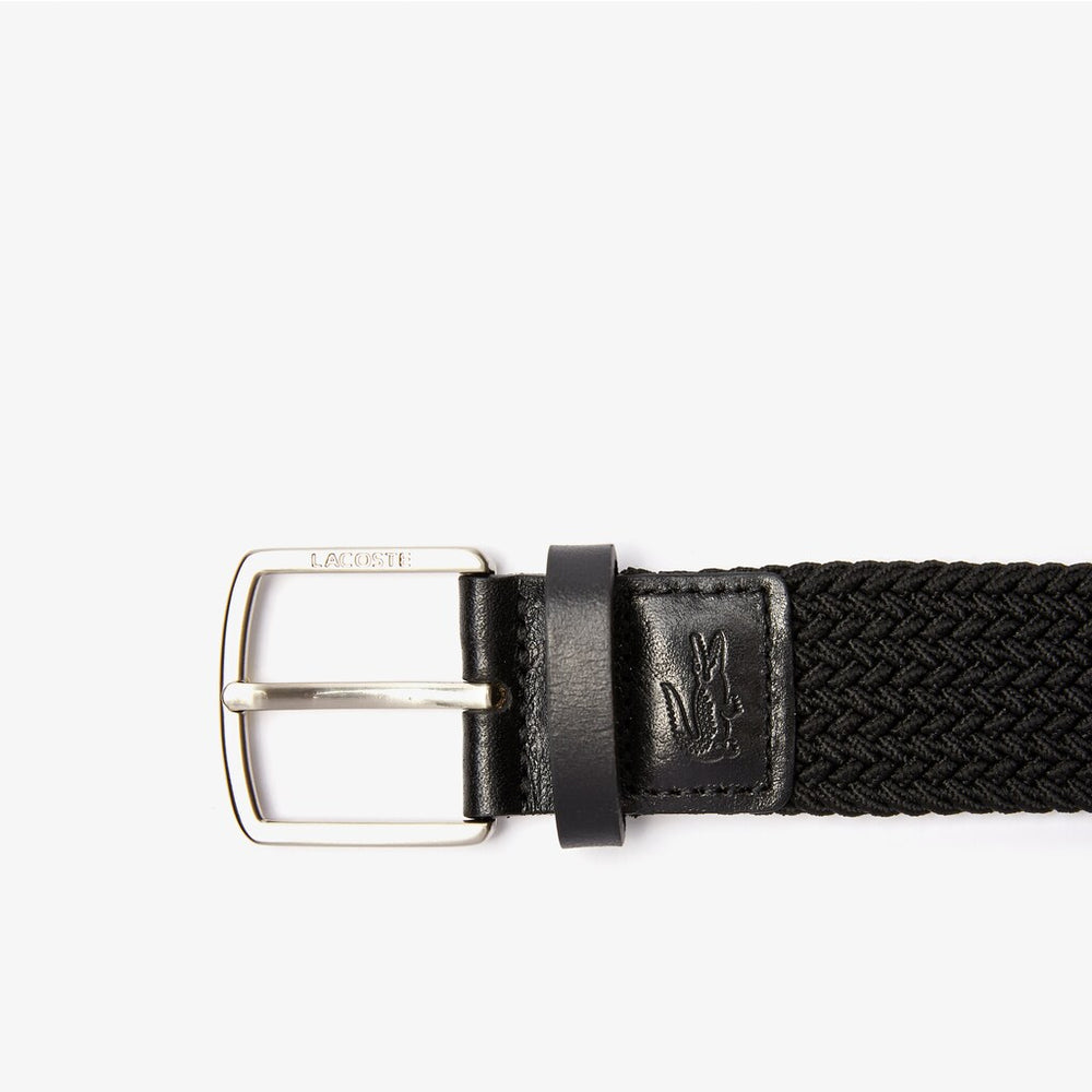 Men's Lacoste Engraved Buckle Stretch Knitted Belt / Lacoste