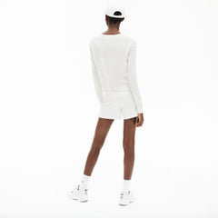 Women's Solid Cotton V-Neck Sweater / Lacoste