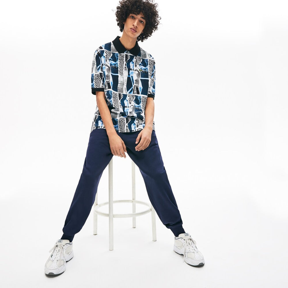 Unisex LIVE Loose Fit Graphic Print Cotton Polo Shirt / Lacoste