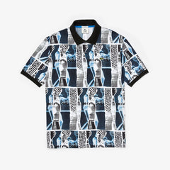 Unisex LIVE Loose Fit Graphic Print Cotton Polo Shirt / Lacoste