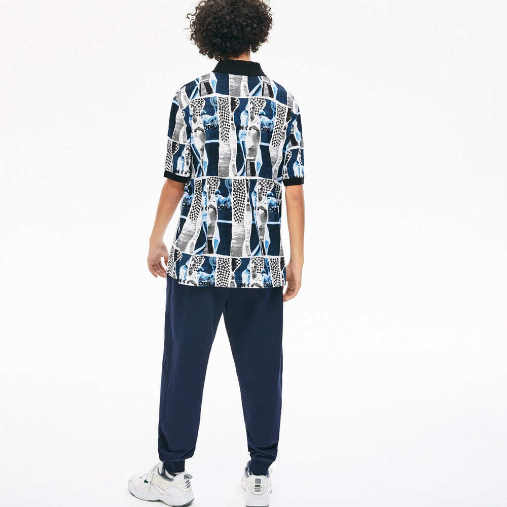 Unisex LIVE Loose Fit Graphic Print Cotton Polo Shirt / Lacoste