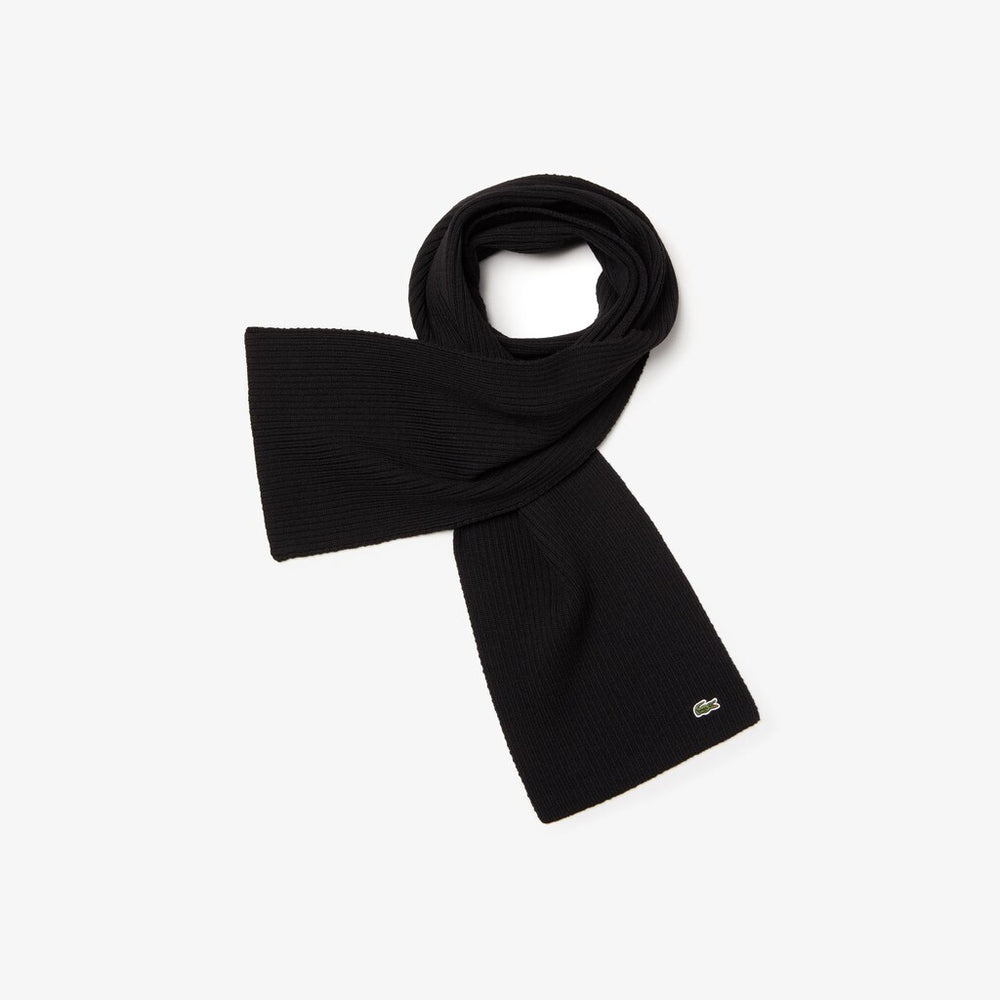Men's Ribbed Wool Scarf / Lacoste