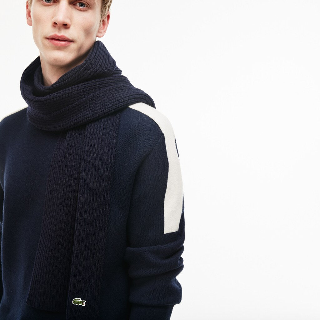 Men's Ribbed Wool Scarf / Lacoste