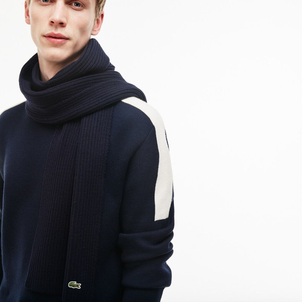 Men's Ribbed Wool Scarf / Lacoste