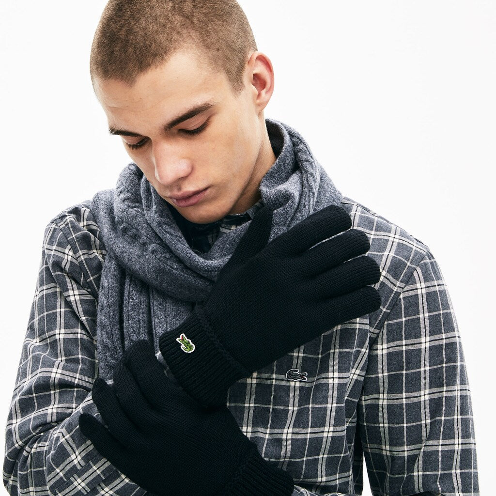 Men's Ribbed Wool Gloves / Lacoste