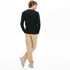 Men's V-neck Wool Jersey Sweater / Lacoste