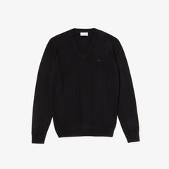 Men's V-neck Wool Jersey Sweater / Lacoste