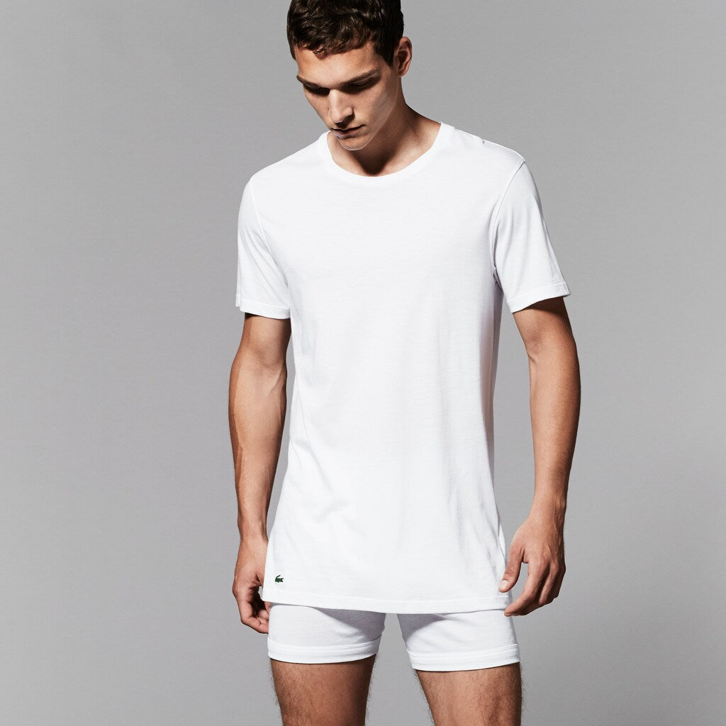 Men's Cotton 3 Pack Crew Neck T-Shirts / Lacoste
